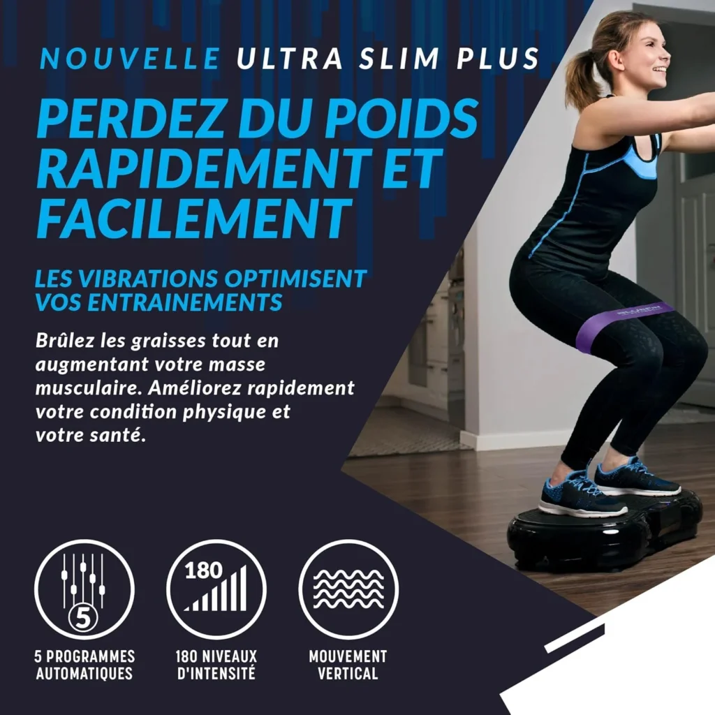 Offrez à votre corps un entraînement puissant et efficace avec cette plaque vibrante de fitness